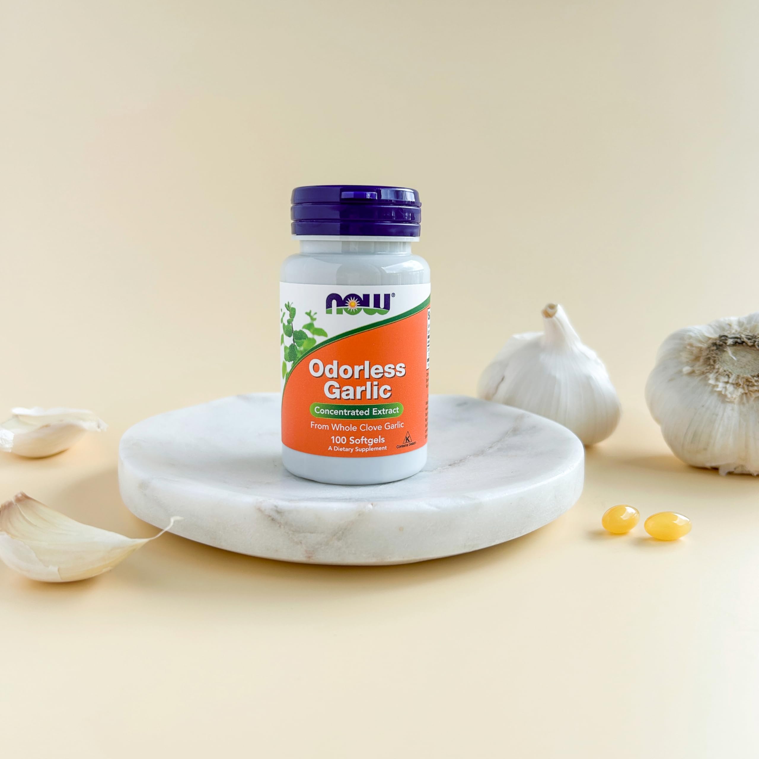 NOW Foods Odorless Garlic (Allium sativum) – Concentrated Extract, 100 Softgels