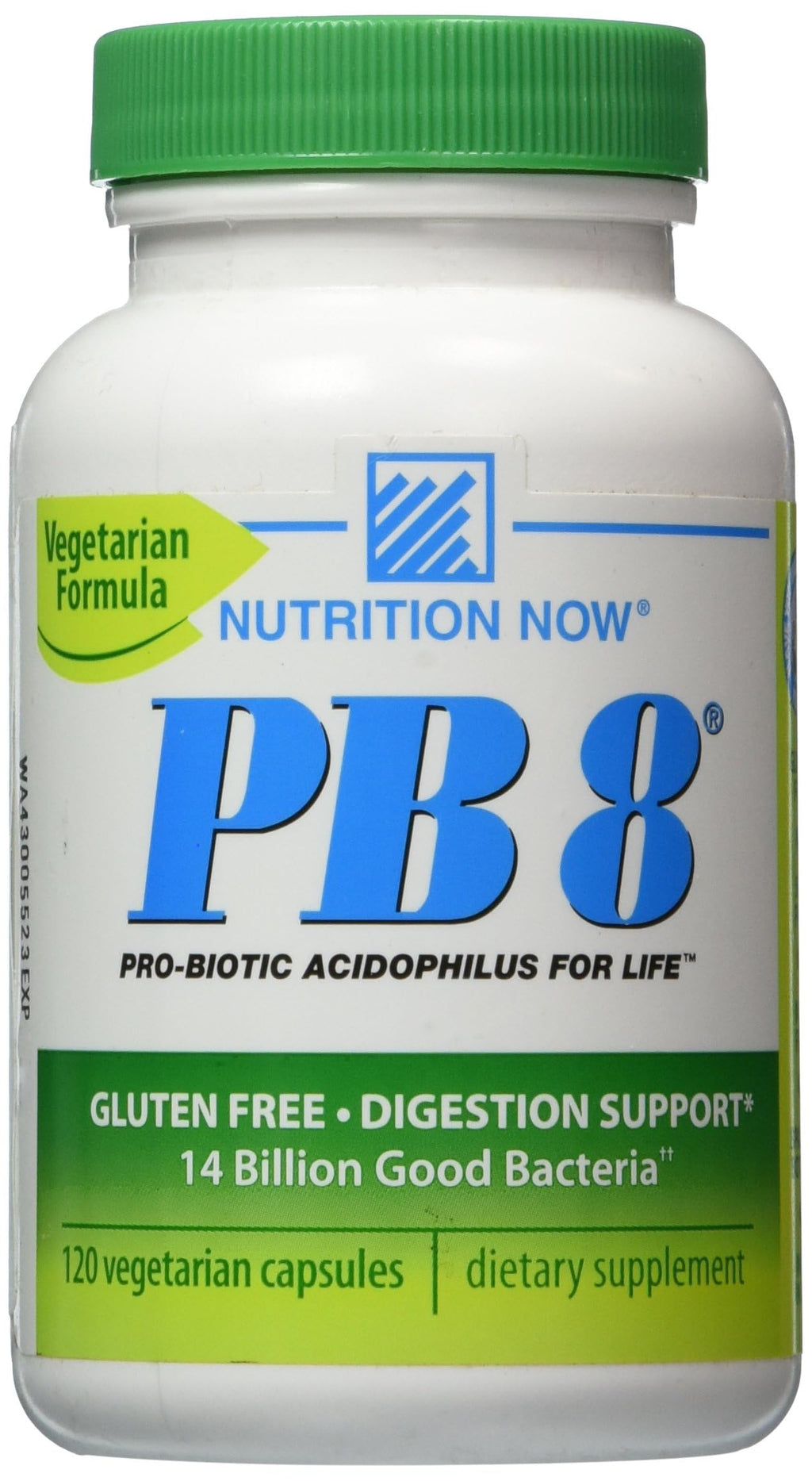 Now PB 8 Pro-Biotic Acidophilus Capsules – Vegetarian, 120-Count Bottles, 60 Servings