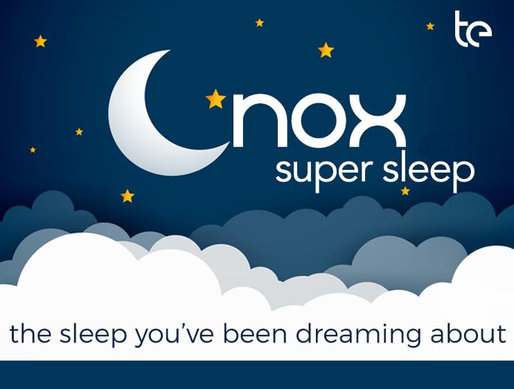 te USA Nox Super Sleep | Synergistic Sleep Aid for Calming Restlessness, Supporting Melatonin Synthesis, and Regulating Natural Circadian Rhythm Sleep-Wake Cycle | Melatonin Gaba L-Theanine Supplement