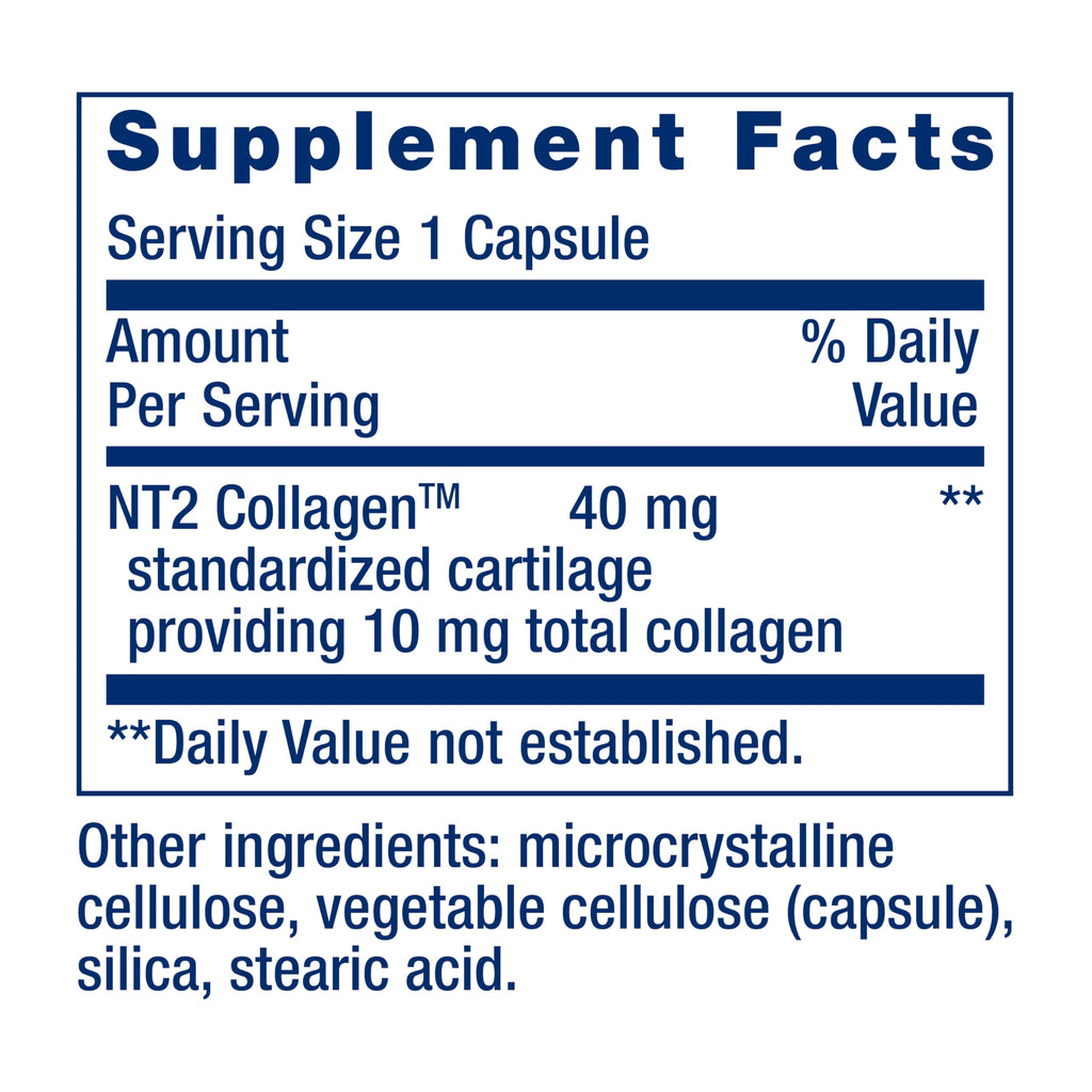 Life Extension NT2 Collagen — Joint Health & Mobility, 60 Small Capsules