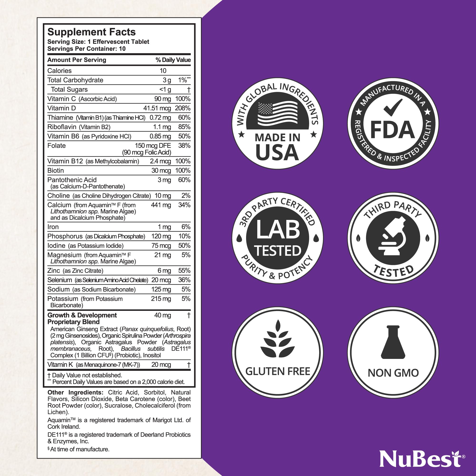 NuBest Tall Fizzy - Kids Bone Health, Immunity & Digestion (Pack 3)