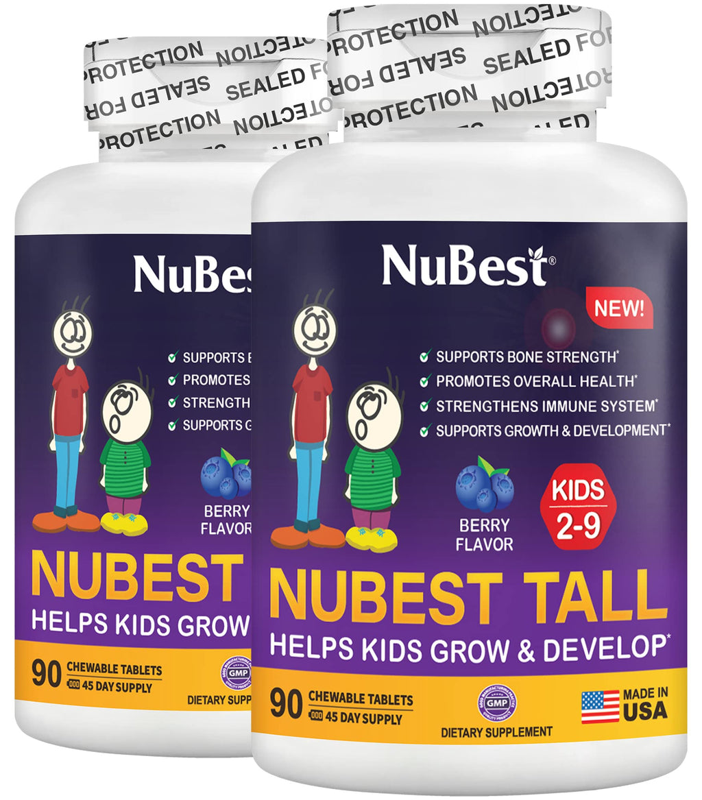 NuBest Tall Kids Vitamins for Ages 2-9 – Bone Strength, Immunity & Growth