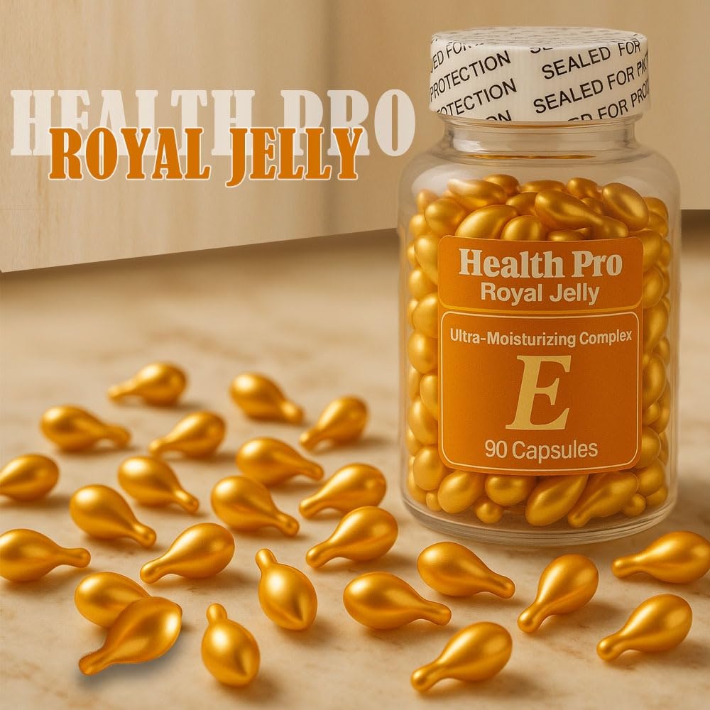 Nu Health Royal Jelly Vitamin E Oil Capsule – Hydrating Skin Serum | 90 Capsules