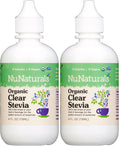 NuNaturals Clear Extract Stevia – Plant-Based Sweetener, 4 oz x 2