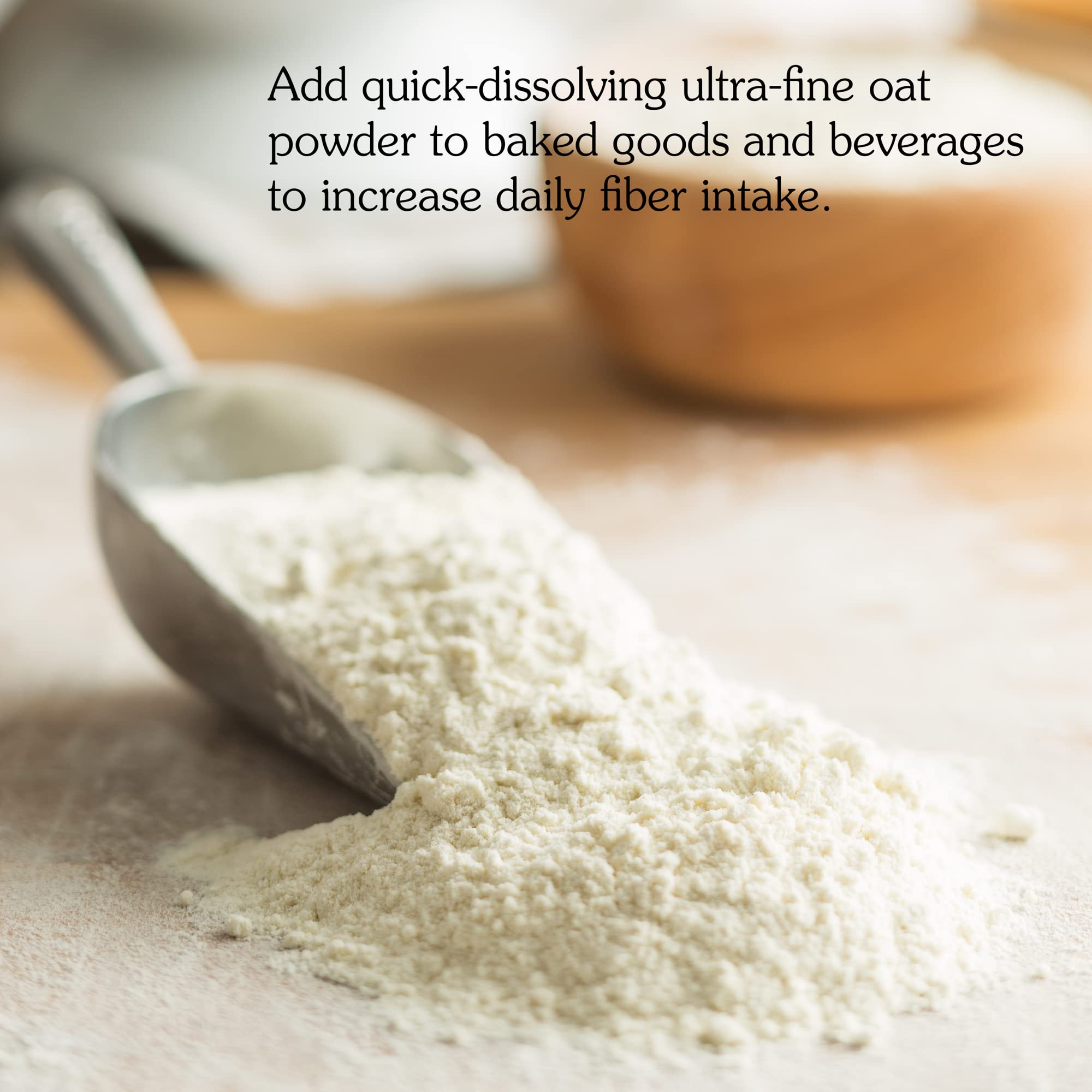 NuNaturals Oat Fiber Powder - All Natural, Non-GMO, Digestive Health, 5 lbs