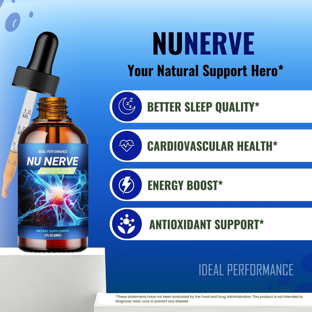 Nu Nerve Drops - Nerve Health Support | NuNerve Liquid Drops 2 Pack