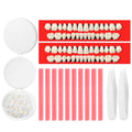 Nuanchu DIY Dentures Kit - 56 Synthetic Resin Teeth, Tweezers & Storage Boxes