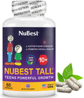 NuBest Tall 10+ Premium Bone Strength Formula for Ages 10+ — Calcium, D3 & K2 | 60 Capsules