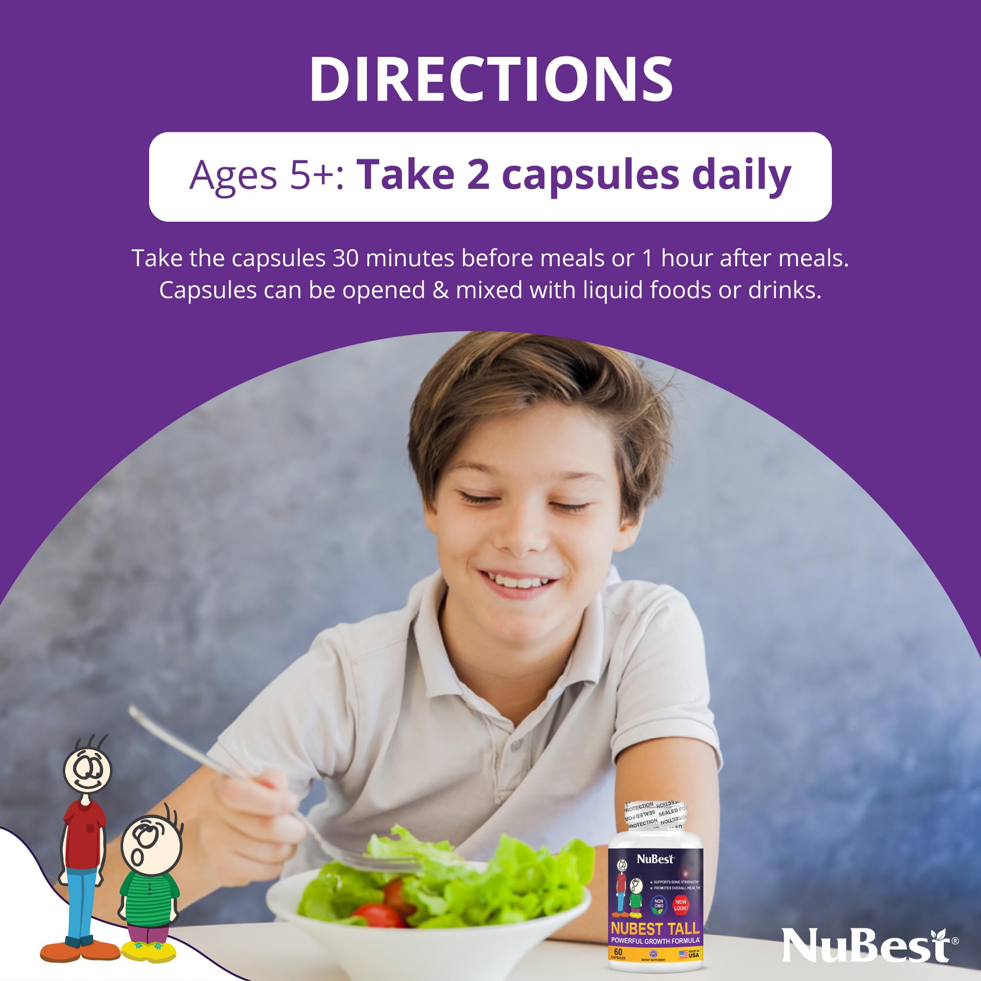 NuBest Tall | Bone Strength, Immune Support & Growth for Ages 5+ — Pack 3 (3 Months)