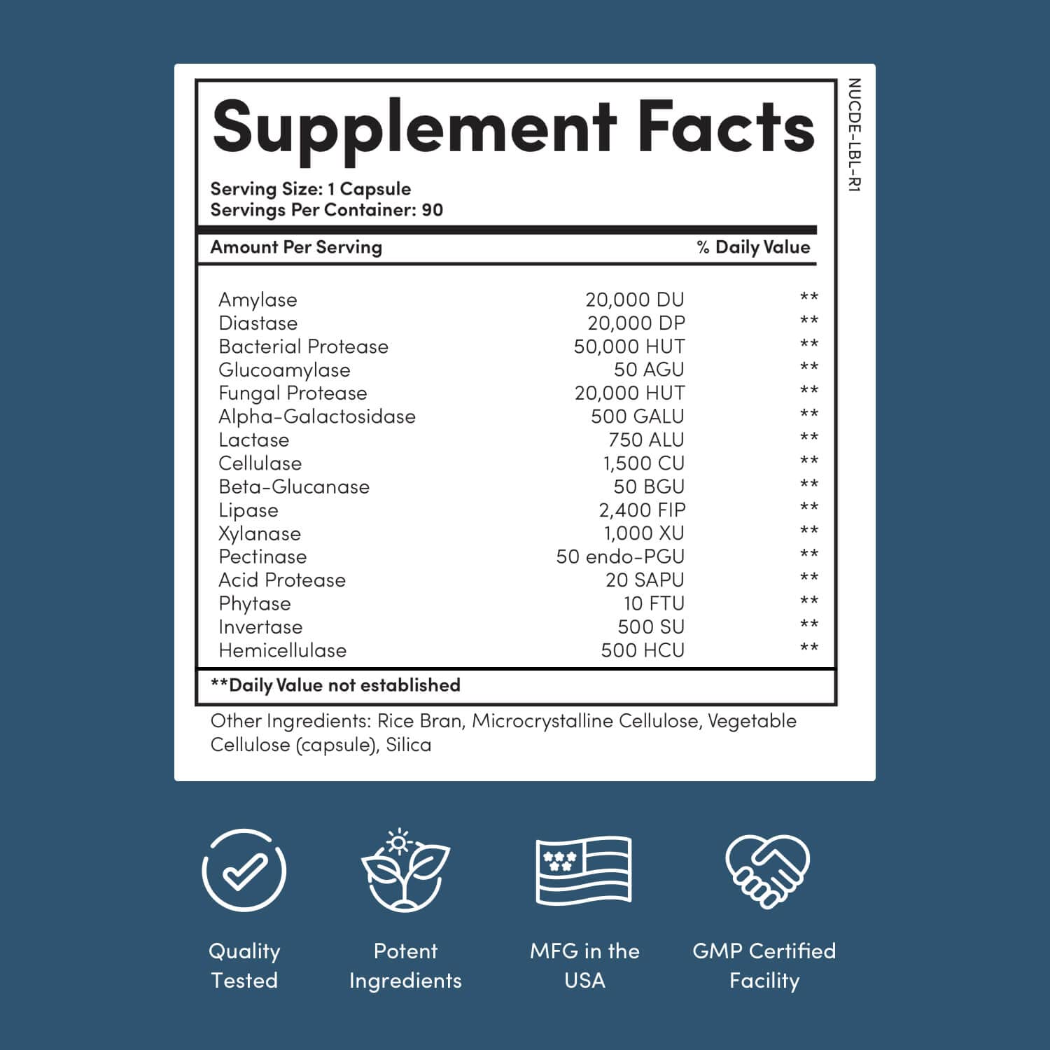 Nucific Digestive Enzyme Supplement – Supports Digestion & Nutrient Bioavailability | 90 Count