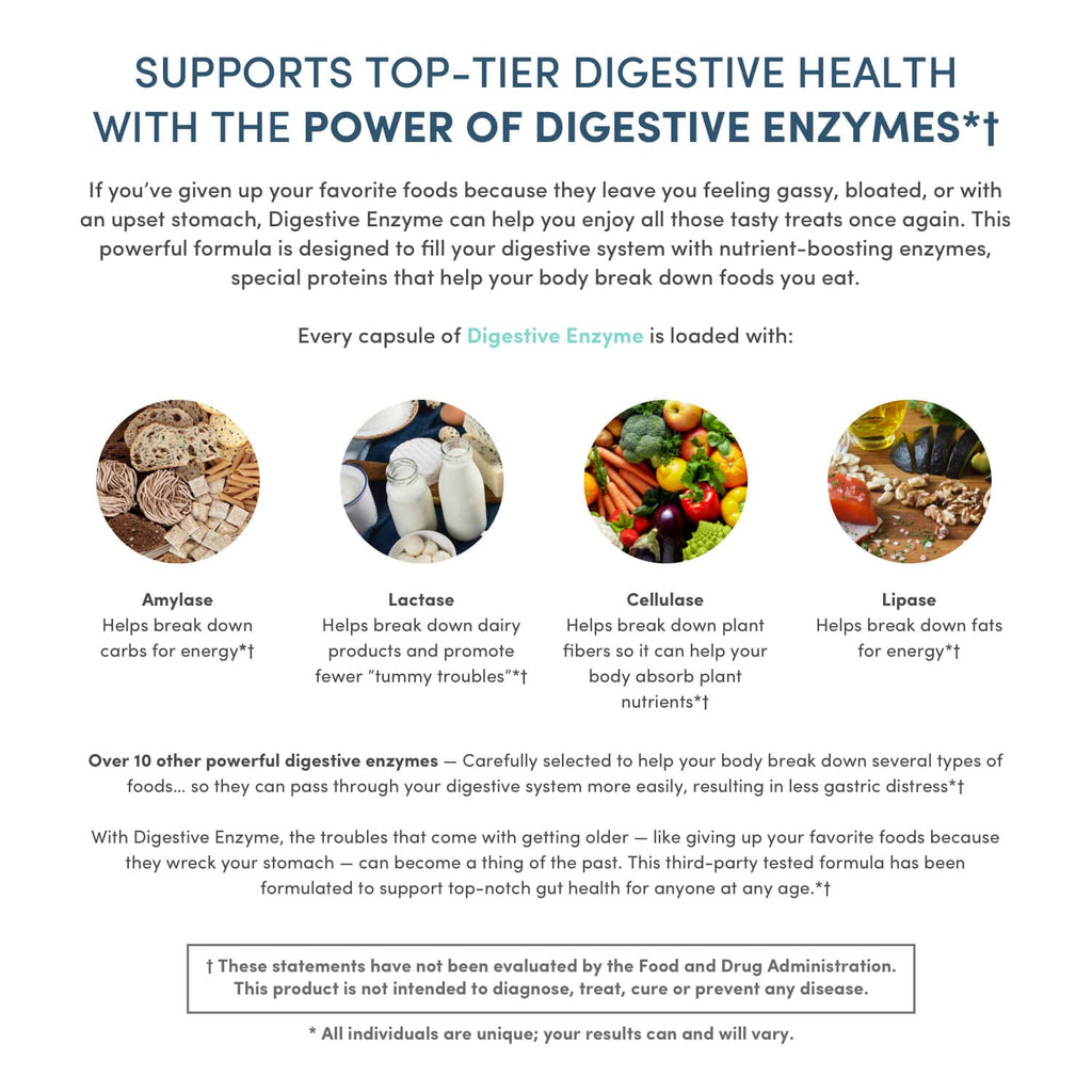 Nucific Digestive Enzyme Supplement – Supports Digestion & Nutrient Bioavailability | 90 Count