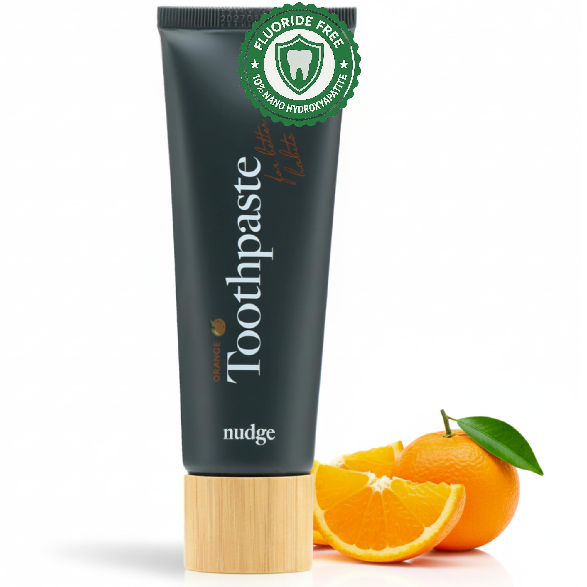 Nudge Nano Hydroxyapatite Toothpaste Remin+ Orange, 4 oz – Fluoride/SLS-Free