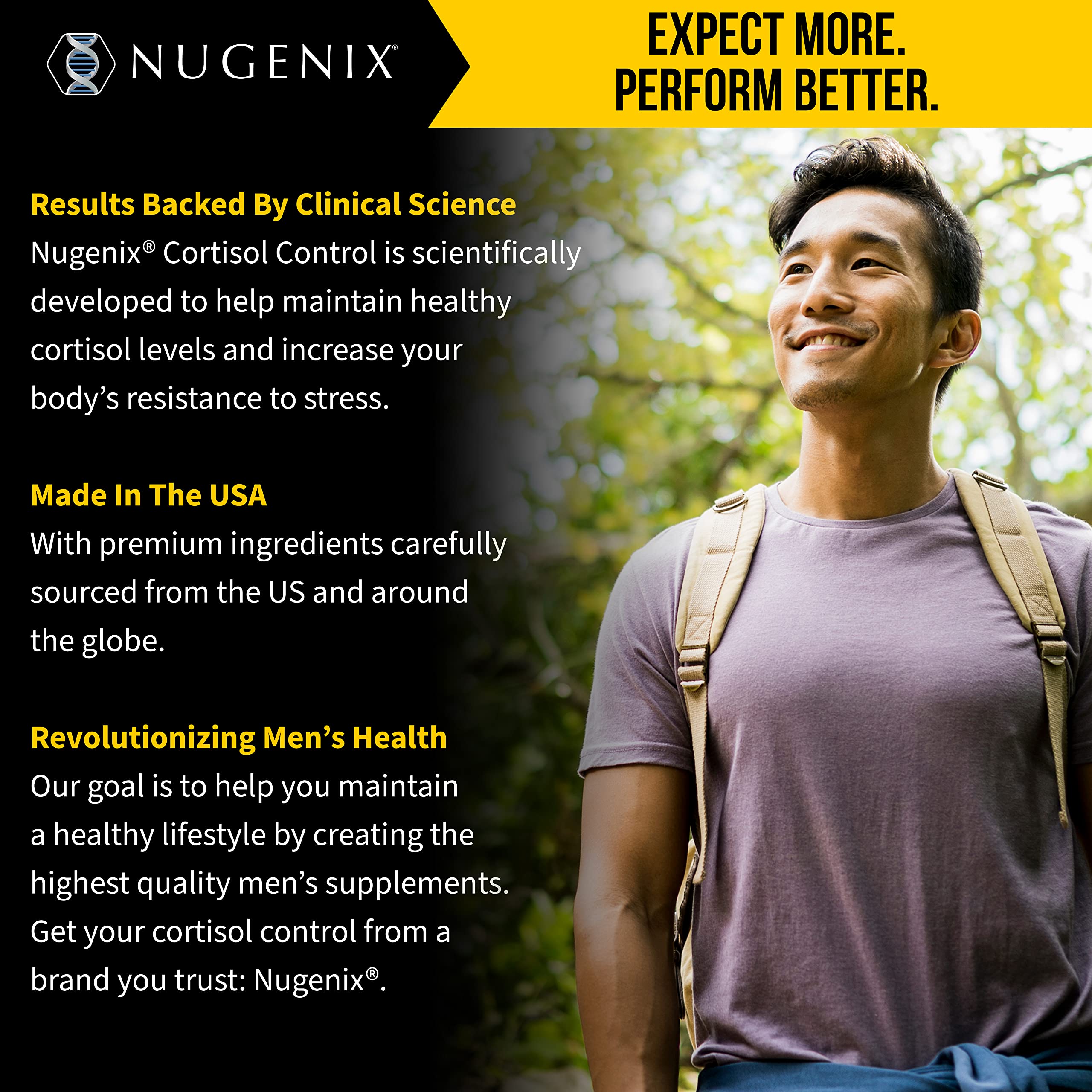 Nugenix Cortisol Control – Cortisol Manager & Adrenal Support for Men, 120 Capsules