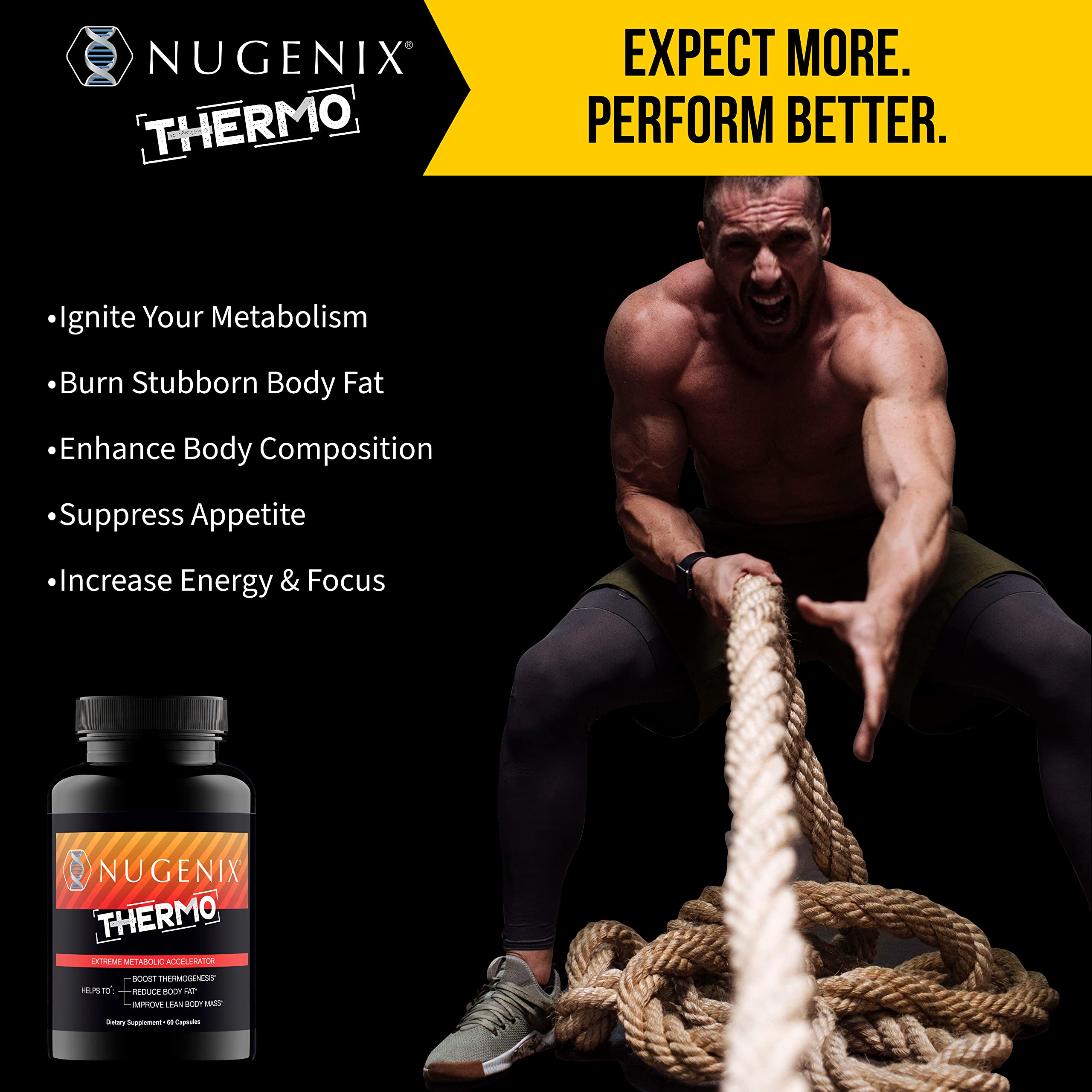 Nugenix Thermo – Advanced Thermogenic Fat Burner for Men | 60 Count