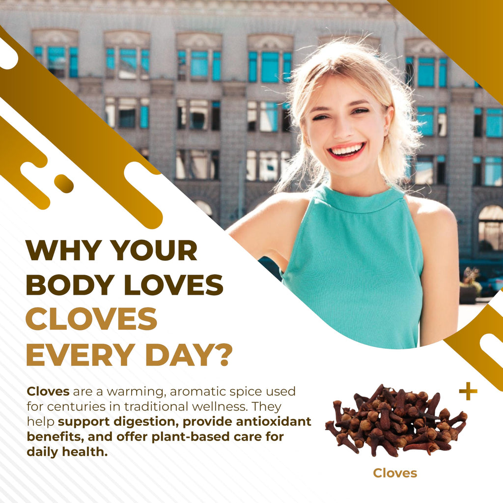 NURAFUSE Cloves Cinnamon Ginger - Digestive Health, Immunity, Respiratory Wellness - USA Made