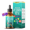 NURAFUSE Liposomal D3-K2-Omega Drops | 5000IU D3, 120mcg K2, Raspberry Flavor | USA Made, 2 fl oz