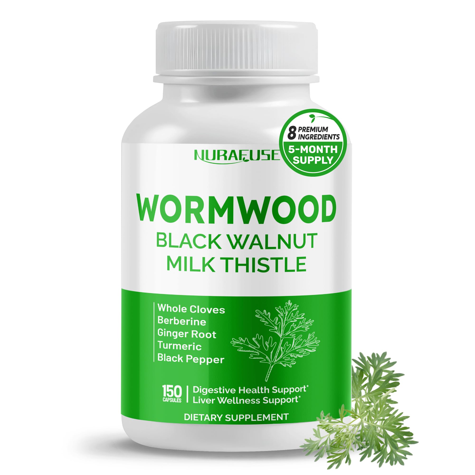 NURAFUSE Wormwood, Cloves & Milk Thistle – Liver & Digestive Support