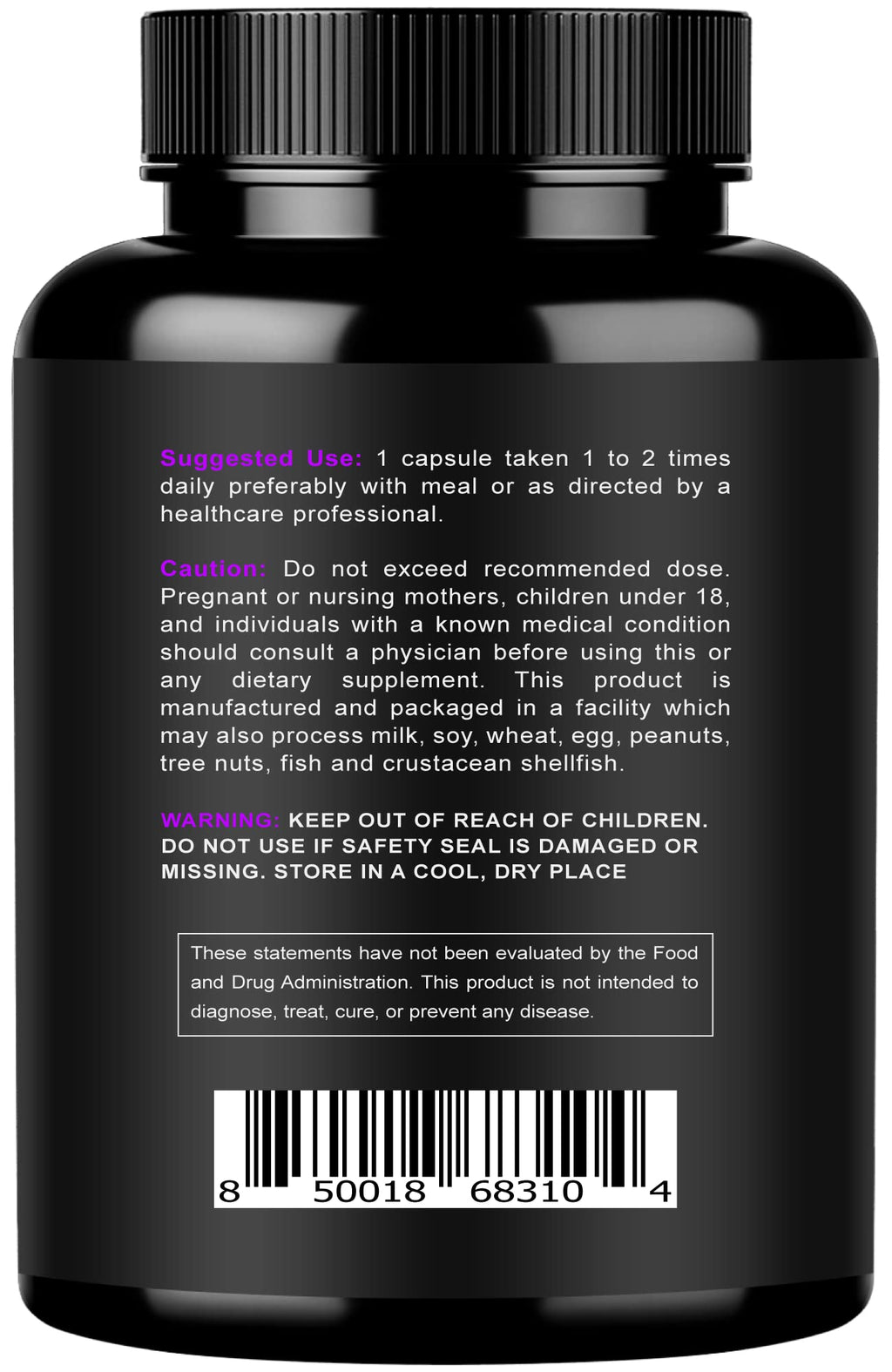 Nurturly Magnesium Citrate & Oxide 500mg Complex – High Absorption, 240 Vegan Capsules