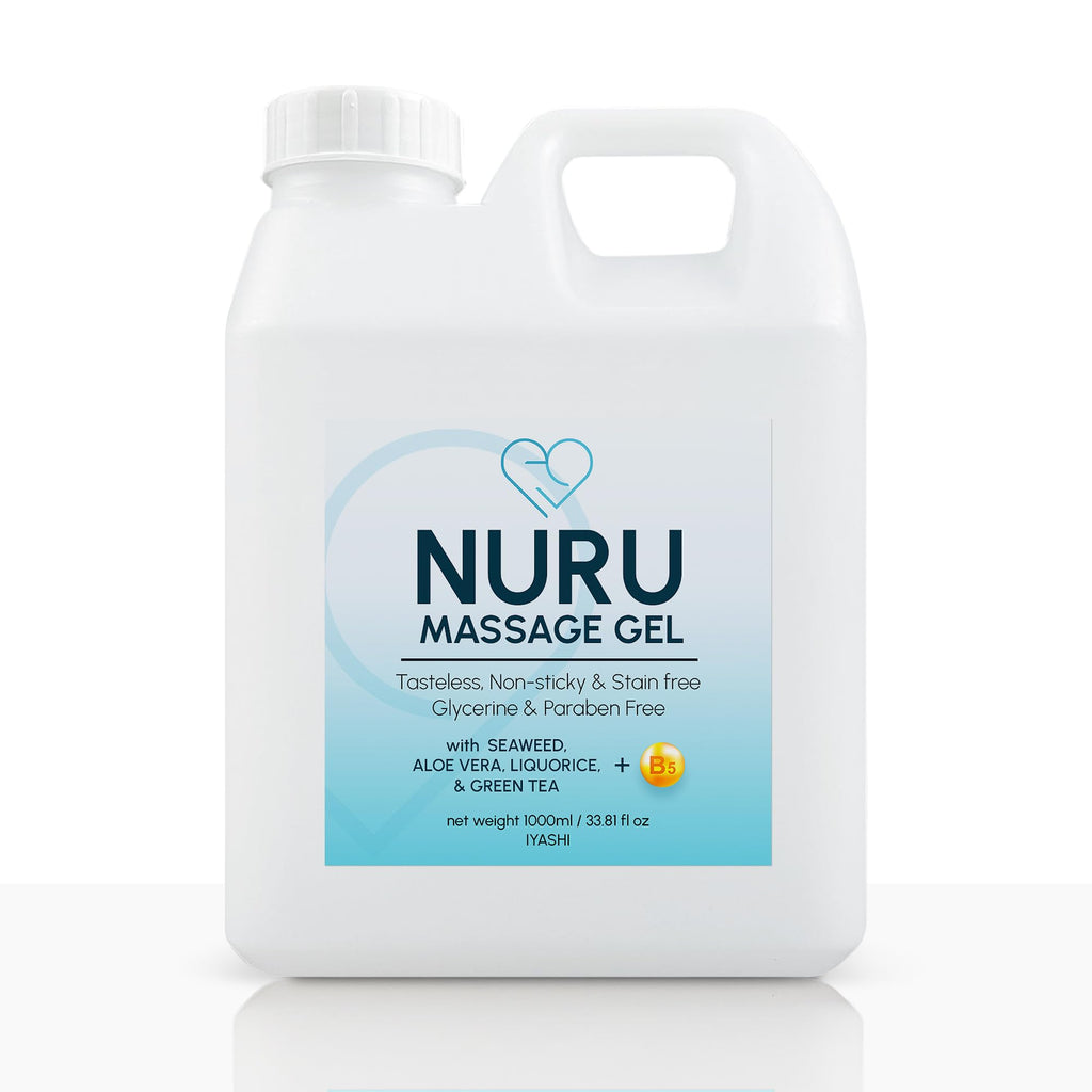 Nuru Massage Therapy Gel | Colorless & Unscented | Water-Based Nuru Gel 33.8 Fl Oz with Aloe Vera, Seaweed, Green Tea, Liquorice & Vitamin B5