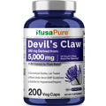 NusaPure Devil's Claw 20:1 Extract – 250 mg (5000 mg equiv) | 200 Veggie Caps | Vegan