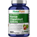 NusaPure Horse Chestnut 20:1 Extract – 180 Veggie Caps, Vegan, Non-GMO