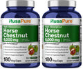 NusaPure Horse Chestnut 20:1 Extract – 300 mg, 180 Veggie Caps (Pack of 2)
