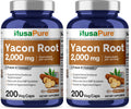NusaPure Yacon Root Extract 2000mg – 200 Vegan Capsules (4:1 Extract) Non-GMO, Pack of 2