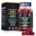 Nusalus Shilajit Plus Gummies – 5-in-1 Adaptogen Energy & Focus (Vegan, Made in USA)