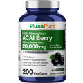 NusaPure Acai Berry 50:1 Extract – 20000 mg per Serving, 200 Veggie Capsules
