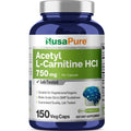 NusaPure Acetyl L-Carnitine 750mg Veggie Caps - 150 CT Non-GMO, Vegan