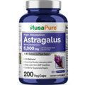 NusaPure Astragalus 20:1 Extract - 6,000mg per Serving, 200 Veggie Capsules, Non-GMO & Bioperine