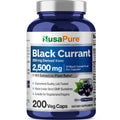 NusaPure Black Currant 10:1 Extract – 250 mg (Equivalent to 2,500 mg) per Veg Cap | 200 Vegan, Non-GMO