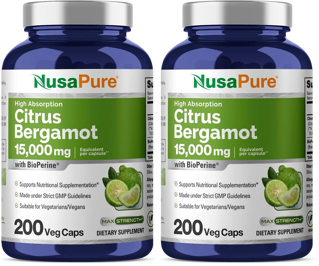 NusaPure Citrus Bergamot Capsules 15,000mg – 200 Servings (Pack of 2)
