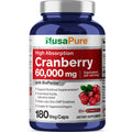 NusaPure Cranberry 60,000 mg – 180 Veg Caps | Bioperine, Non-GMO, Vegan