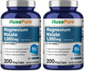 NusaPure Magnesium Malate 1350mg | 200 Veggie Capsules | Vegan Non-GMO Pack of 2
