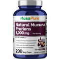 NusaPure Mucuna Pruriens 1000mg | 200 Veggie Caps – Non-GMO, Vegan