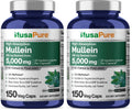 NusaPure Mullein Leaf Capsules 10:1 Extract – 150 Count – Non-GMO & Vegan (Pack of 2)