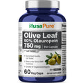 NusaPure Olive Leaf Extract 750 mg - 60 Vegan Capsules | 50% Oleuropein