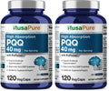NusaPure PQQ Supplement 40 mg - 120 Veggie Capsules (Non-GMO, Bioperine) Pack of 2