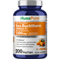 NusaPure Sea Buckthorn Omega-7 30:1 Extract — 250 mg per Veggie Cap, 200 Capsules, Non-GMO & Vegan