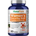 NusaPure Women's One-a-Day Multi Vitamins & Minerals – 60 Tablets, Lab-Tested, Non-GMO