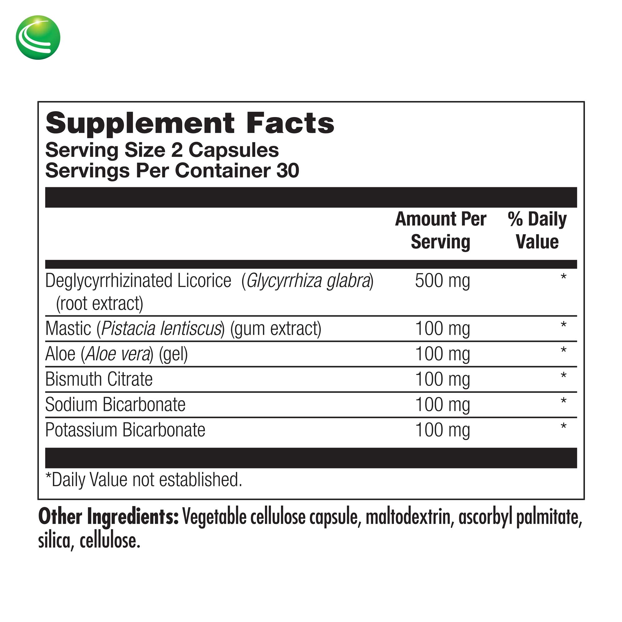 Nutra Biogenesis Gastric Support Complex – DGL Licorice & Mastic Gum | 60 Caps