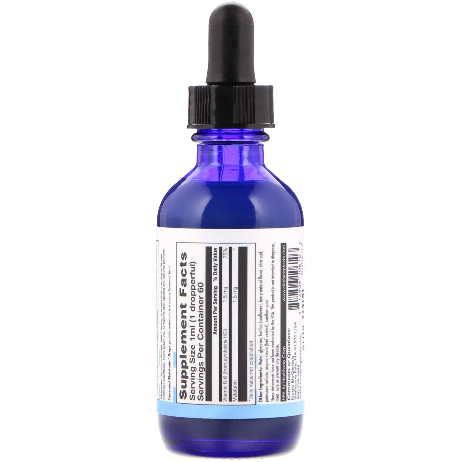 Nutra Biogenesis Liposomal Melatonin – Liquid Sleep Support, 2 oz