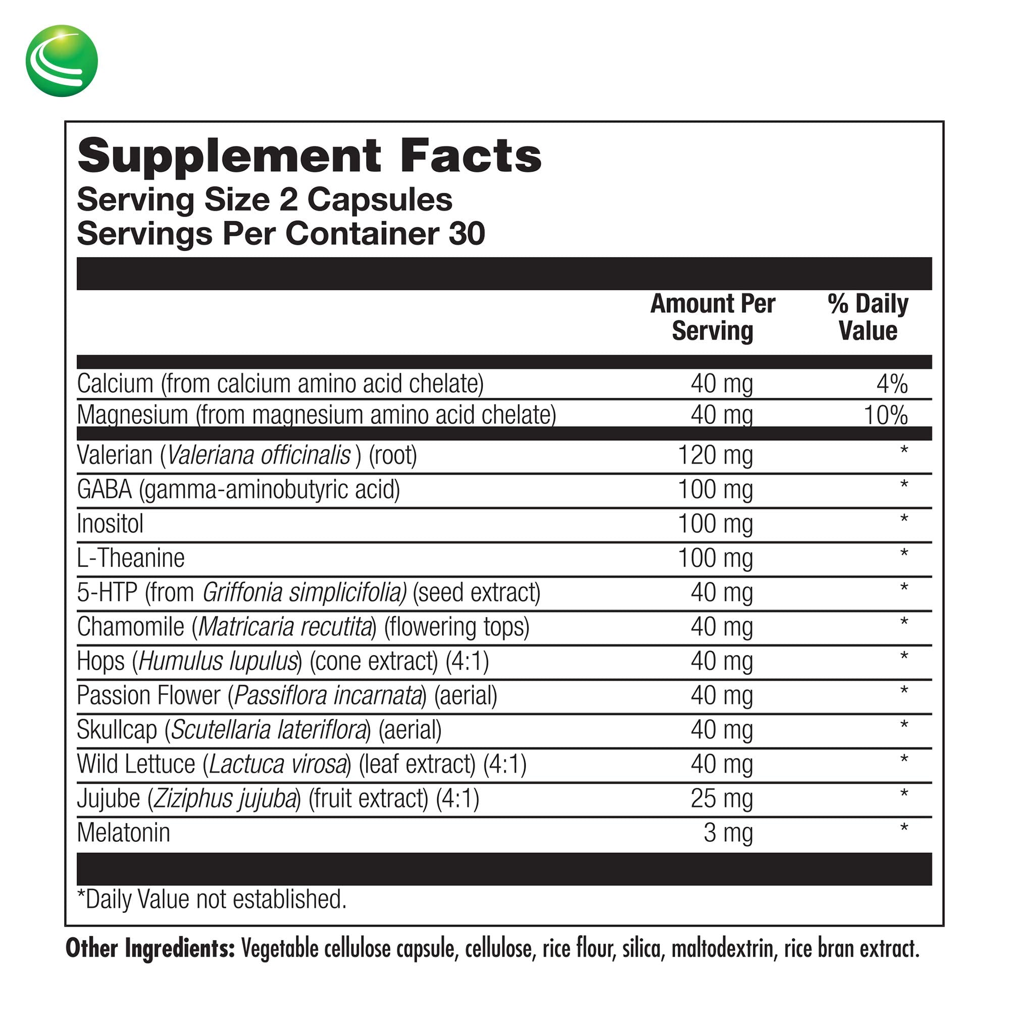 Nutra Biogenesis Sleep Factors - Sleep Aid with Melatonin, Magnesium, Valerian, GABA & L-Theanine (60 Veggie Capsules)