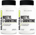 NutraBio Acetyl L-Carnitine (ALCAR) 500mg – Energy & Metabolic Support, 90 Capsules (2 Pack)