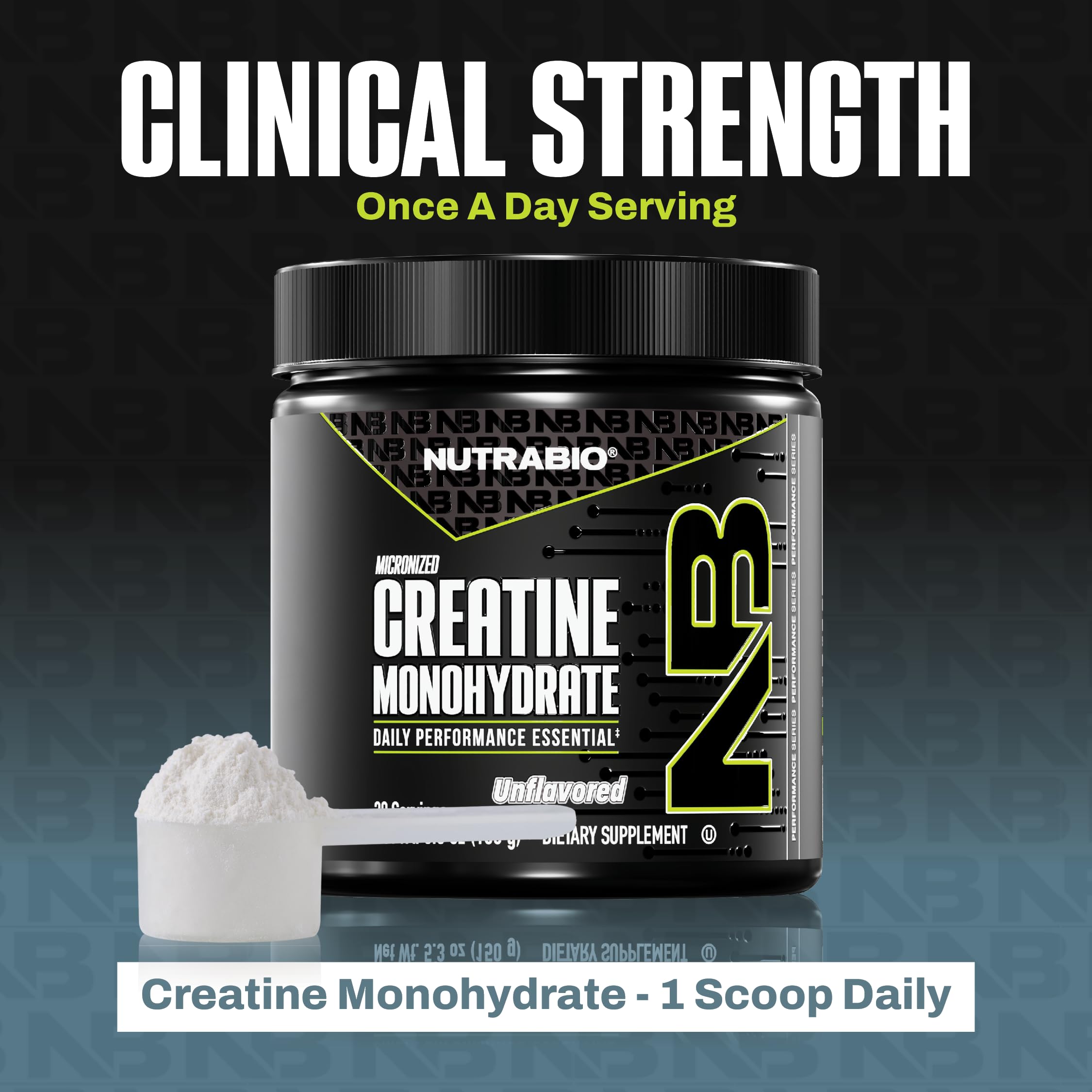 NutraBio Pure Micronized Creatine Monohydrate Powder – Unflavored, 150 g