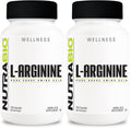 NutraBio L-Arginine 750mg – Nitric Oxide & Muscle Support (240 capsules)