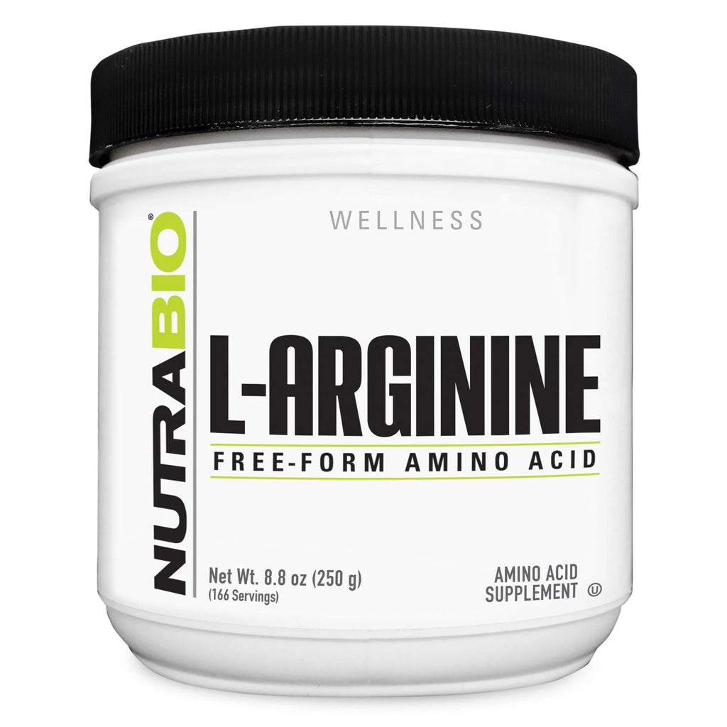 NutraBio L-Arginine Supplement, 750mg – Nitric Oxide Precursor, Supports Blood Flow, Vascular Health & Muscle Growth (250g)