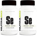 NutraBio Selenium 200mcg Supplement – 90 Veg Capsules (2-Pack)