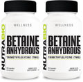 NutraBio TMG Supplements - 500mg Trimethylglycine (Betaine Anhydrous) Pack of 2